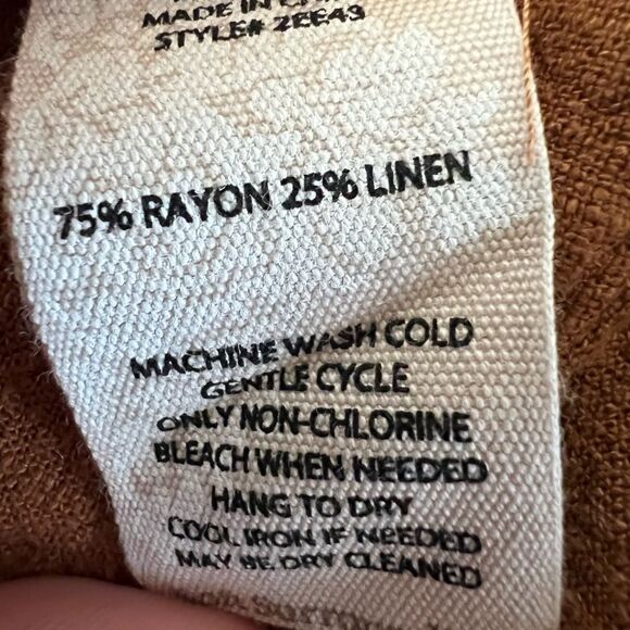 Soft Surroundings Linen Blend Wide Leg Pant - Picture 3 of 6